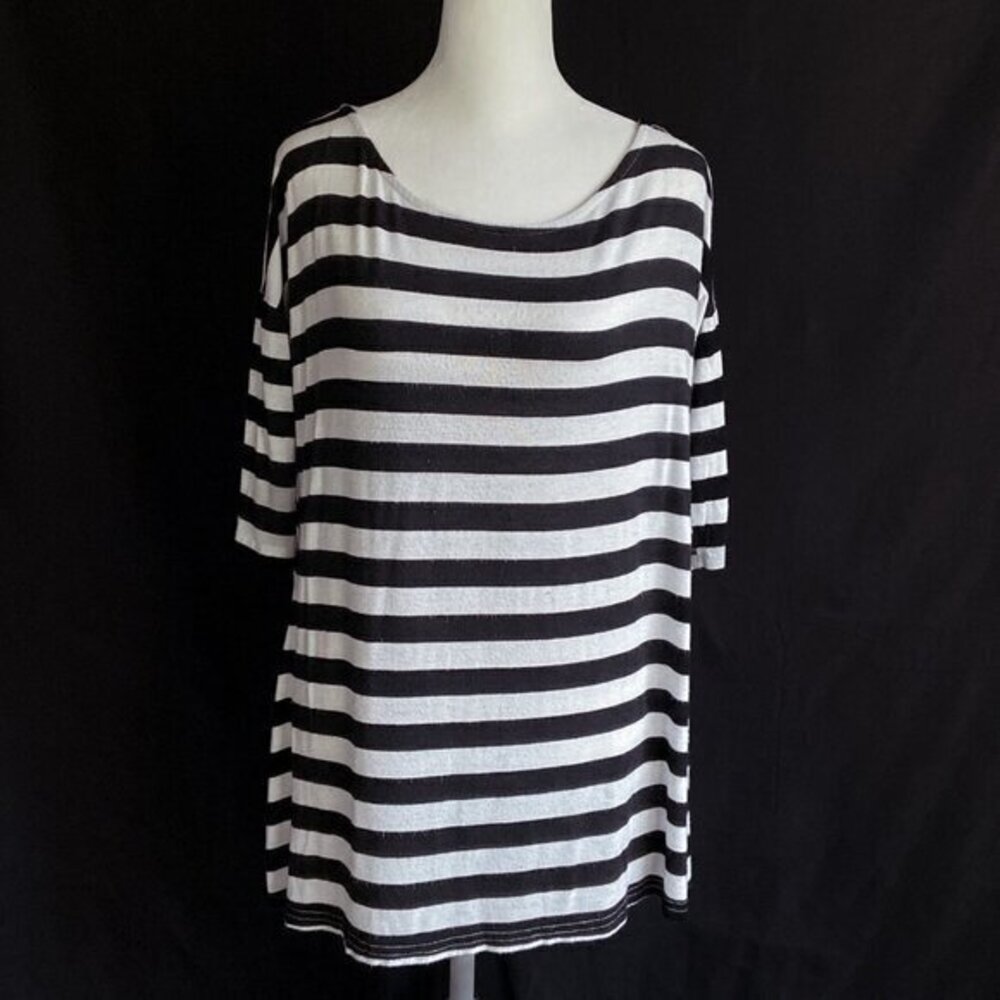 BDG Black/White Striped Top